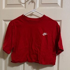 Nike Red Cropped Tee